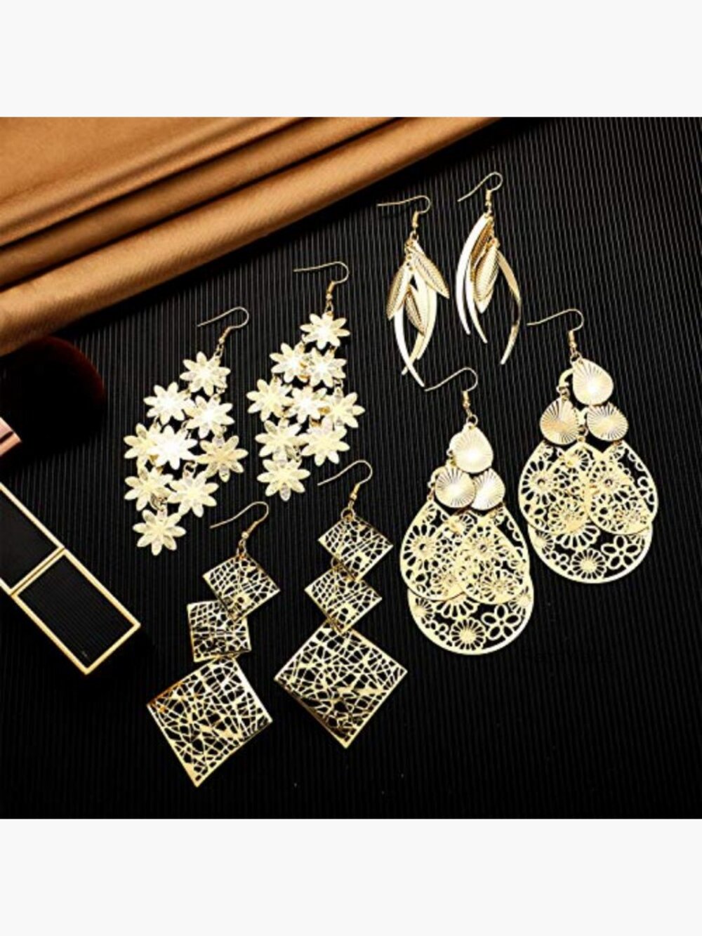 12 Pairs Dangling Earrings Bohemian Drop Boho Long Fringed - Picture 5 of 7